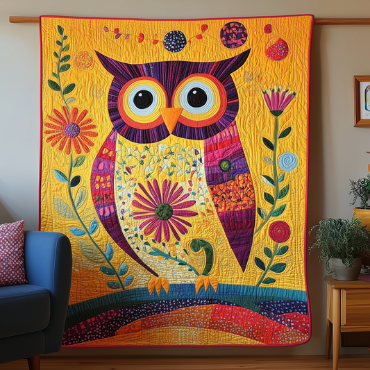 Retro Owl Quilted Blanket GFTOTL822