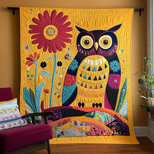 Retro Owl Quilted Blanket GFTOTL824