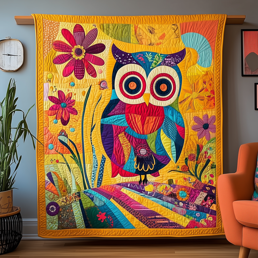 Retro Owl Quilted Blanket GFTOTL826