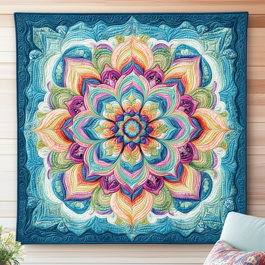 Blue Mandala Quilted Blanket GFTOTL879