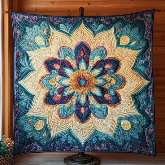 Blue Mandala Quilted Blanket GFTOTL886