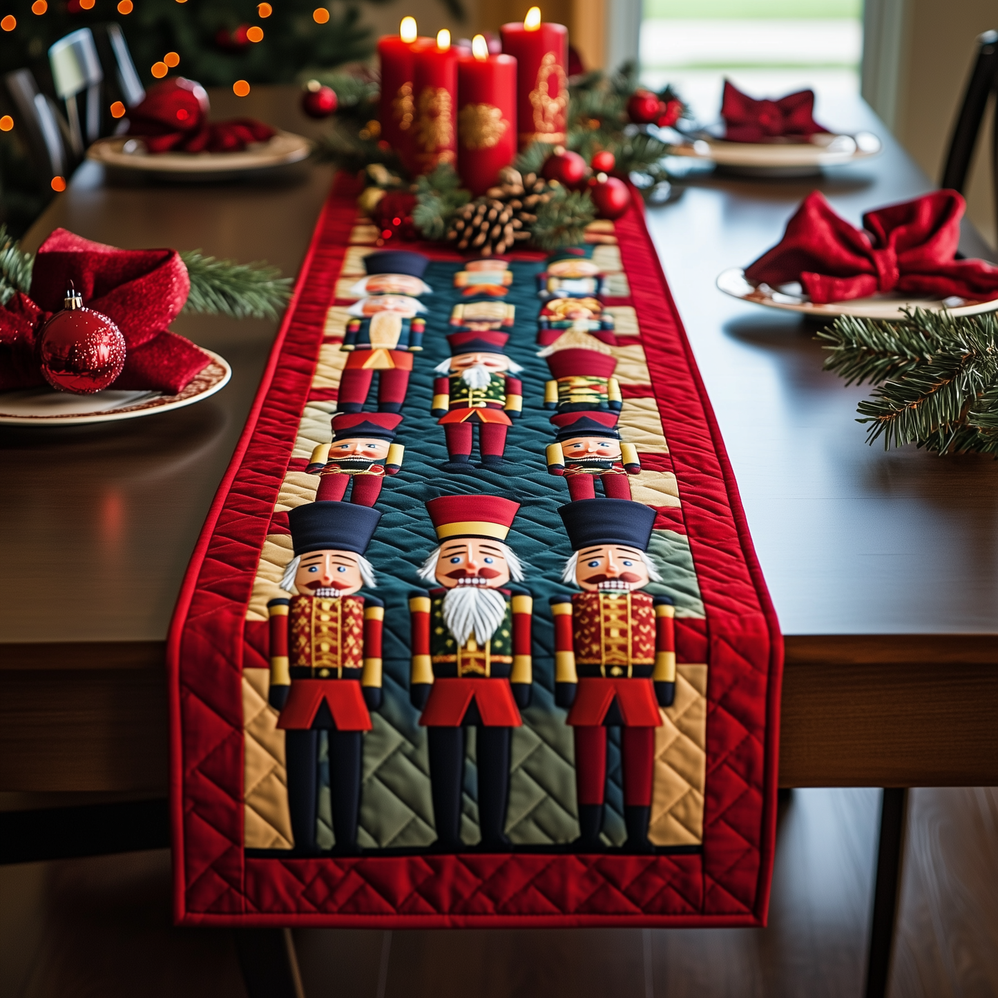 Christmas Nutcracker Quilted Table Runner GFTOTL968