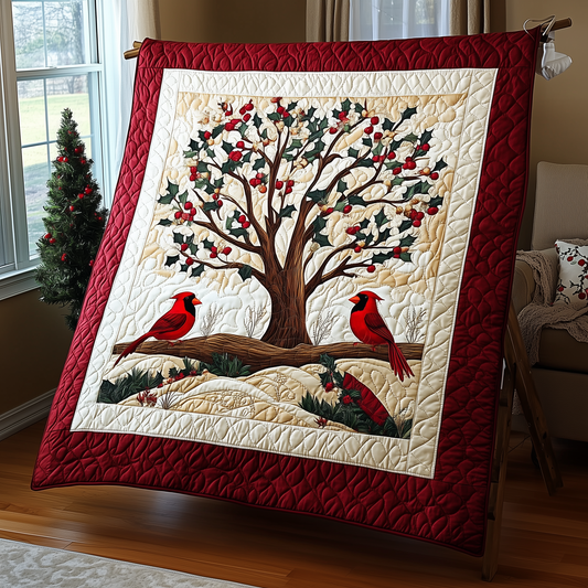 Red Cardinal Quilted Blanket GFTOTP008