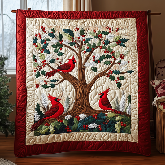 Red Cardinal Quilted Blanket GFTOTP009