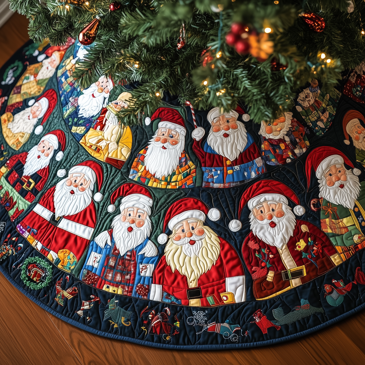 Santa Clause Quilted Tree Skirt GFTOTP018