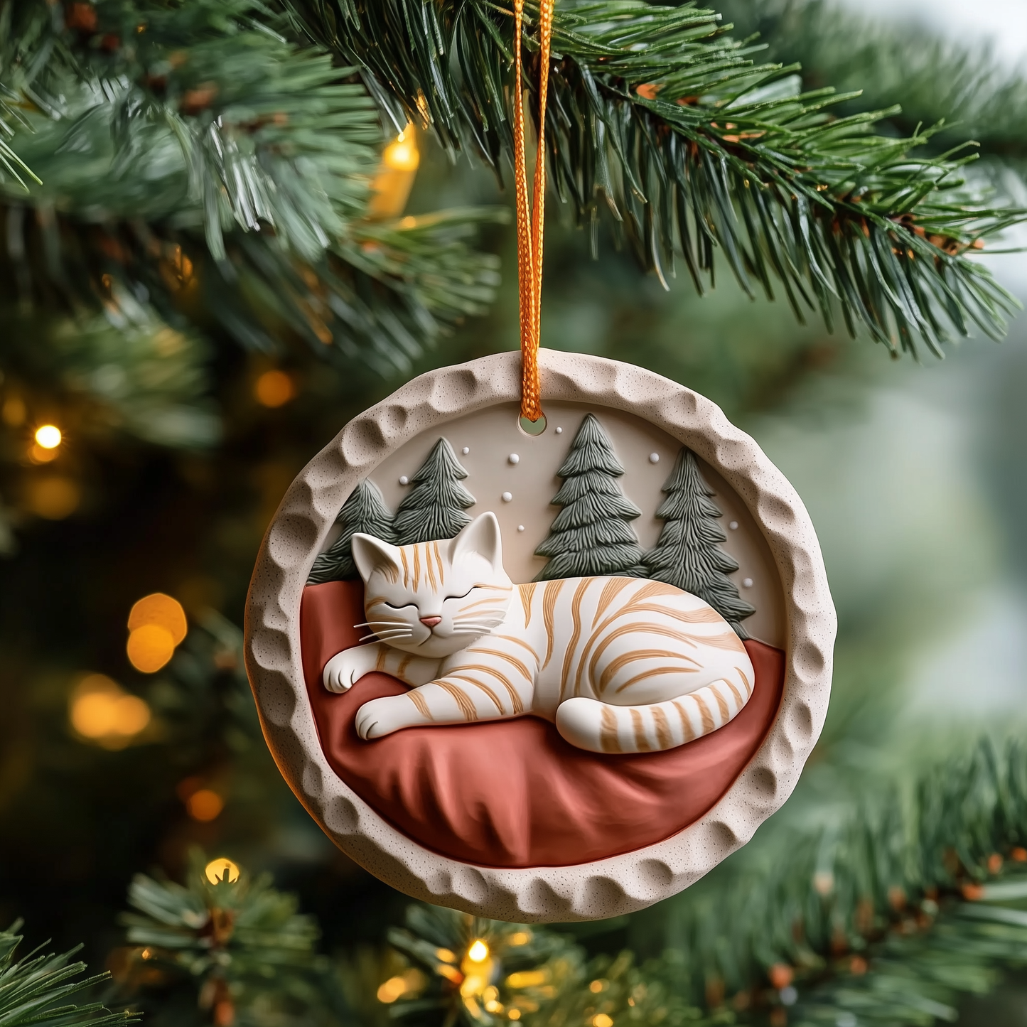 Sleeping Cat Mica Ornament GFTOTP1013