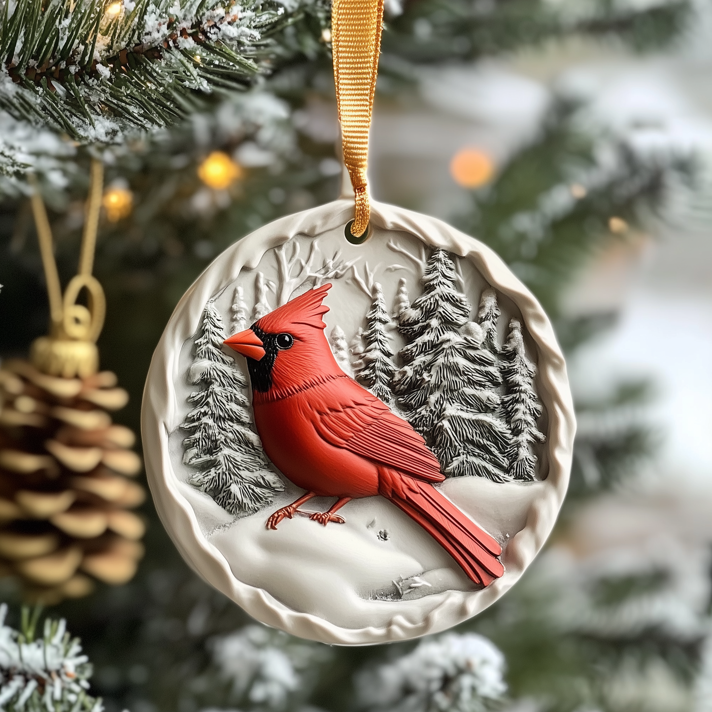 Red Cardinal Mica Ornament GFTOTP1019