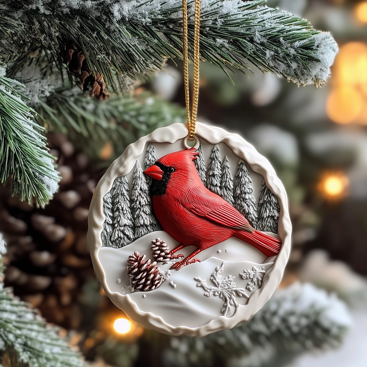 Red Cardinal Mica Ornament GFTOTP1020