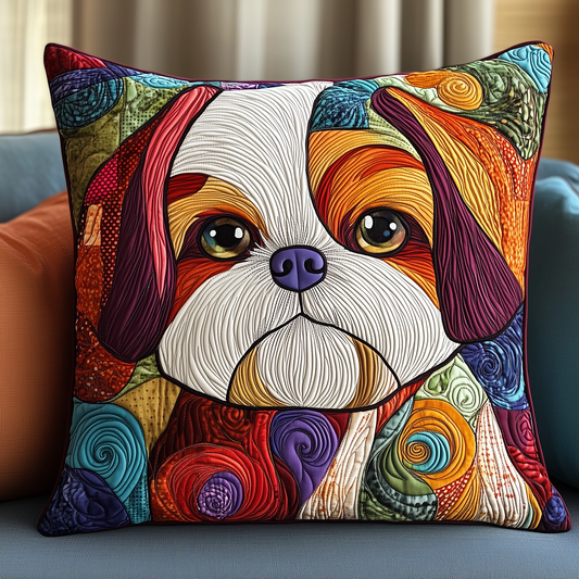 Adorable Shih Tzu Quilted Pillow Case GFTOTP1026