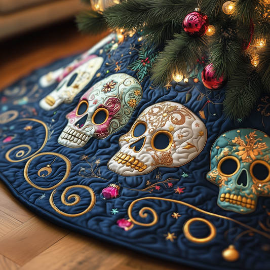 Festive Skull Quilted Tree Skirt GFTOTP1170