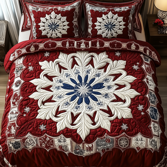 Snowflake 3-Piece Quilted Bedding Set GFTOTP1235