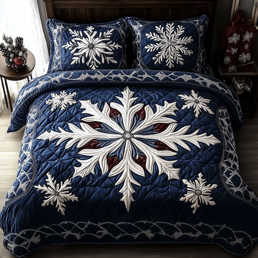 Snowflake 3-Piece Quilted Bedding Set GFTOTP1237