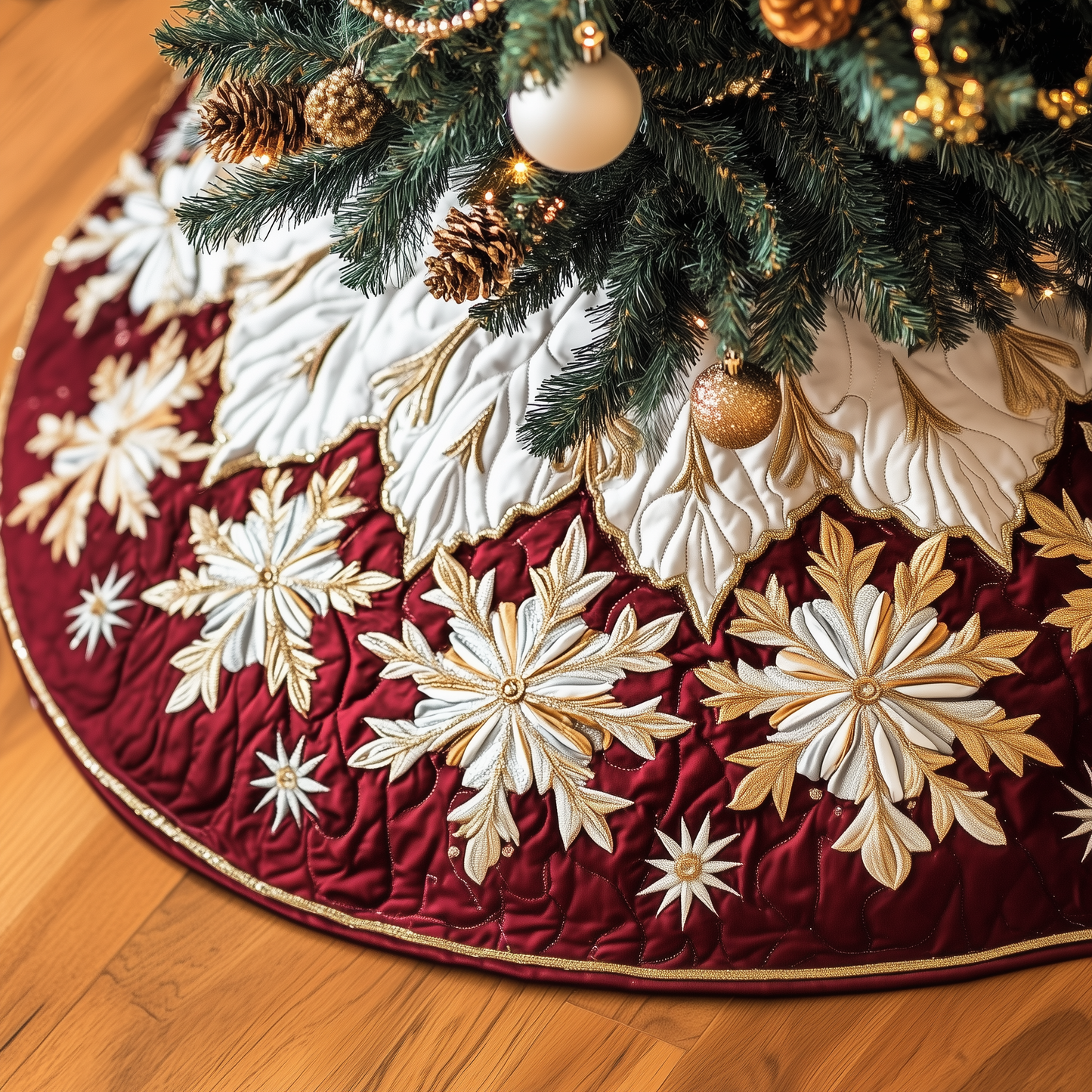 Snowflake Quilted Tree Skirt GFTOTP1245