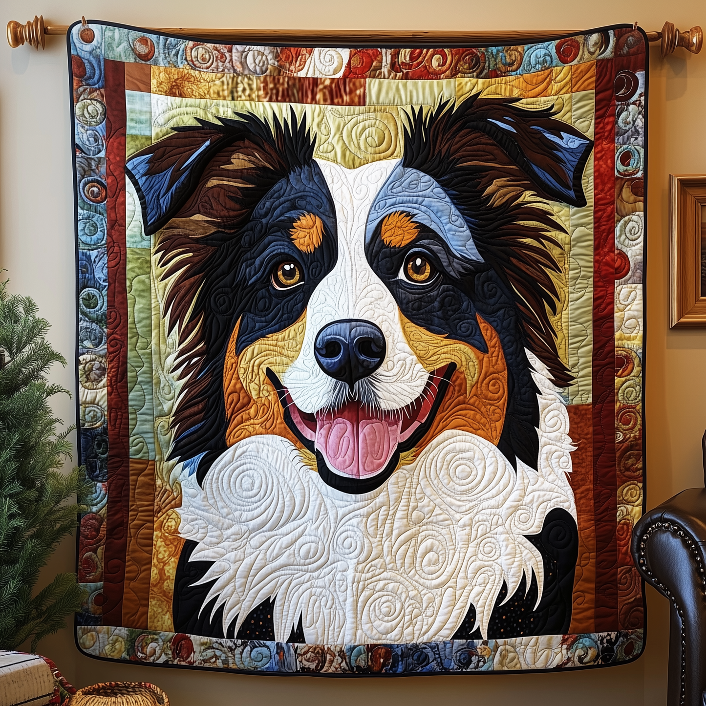 Australian Shepherd Quilted Blanket GFTOTP1264