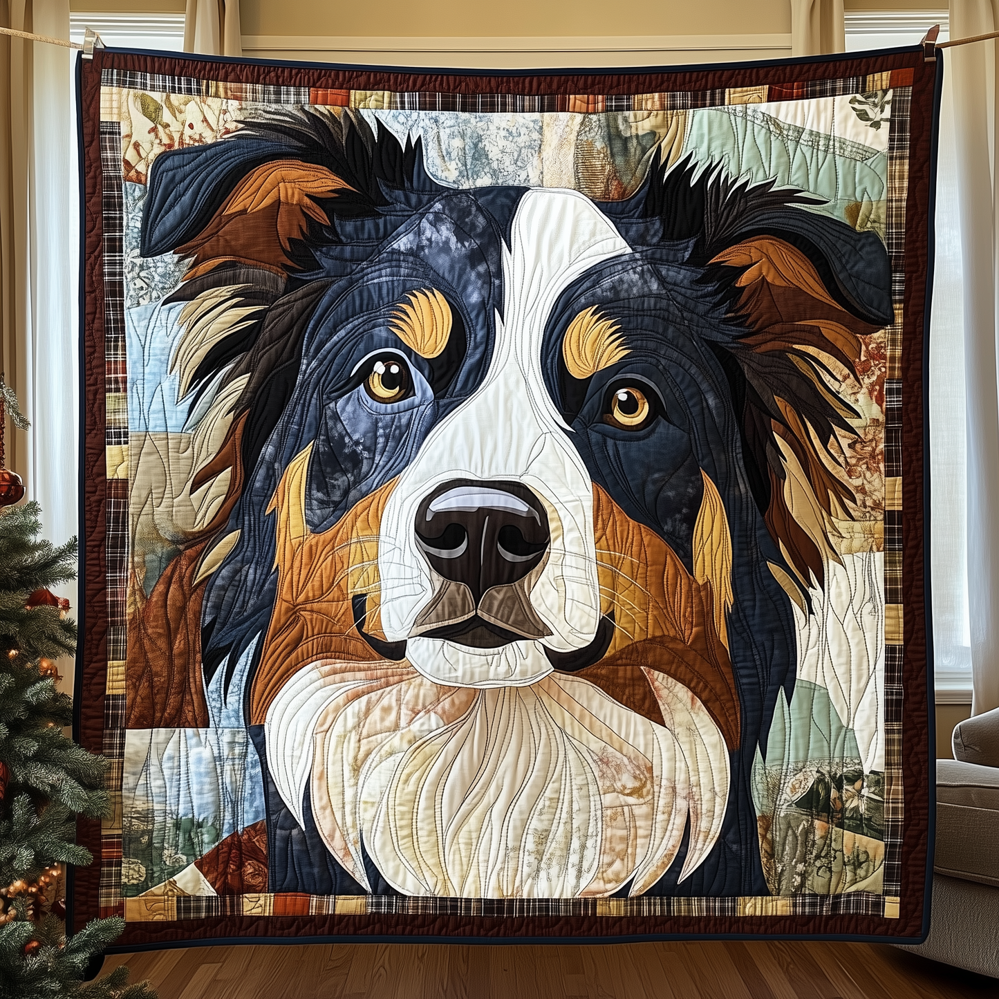 Australian Shepherd Quilted Blanket GFTOTP1265