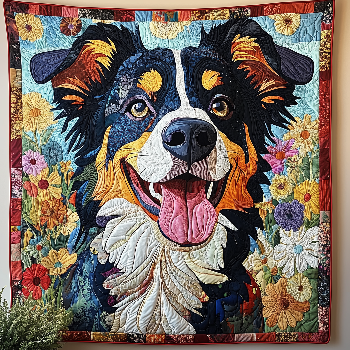 Australian Shepherd Quilted Blanket GFTOTP1267