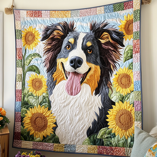 Australian Shepherd Quilted Blanket GFTOTP1268