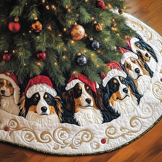 Christmas Australian Shepherd Quilted Tree Skirt GFTOTP1271