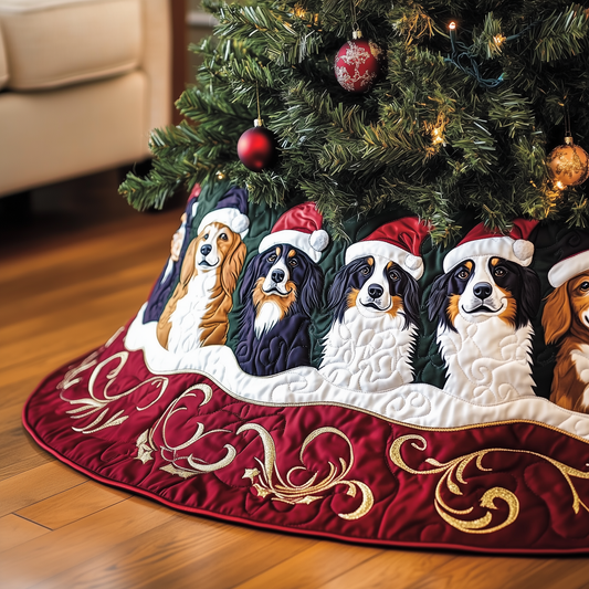 Christmas Australian Shepherd Quilted Tree Skirt GFTOTP1273