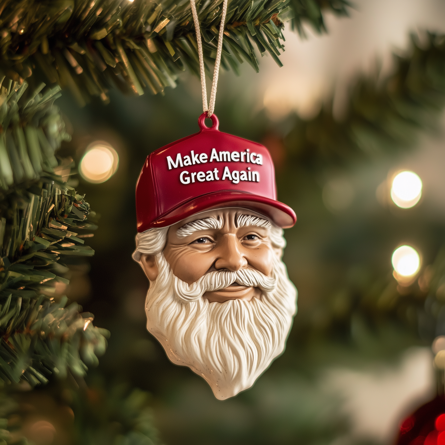 Santa Make America Great Again Mica Ornament GFTOTP1276