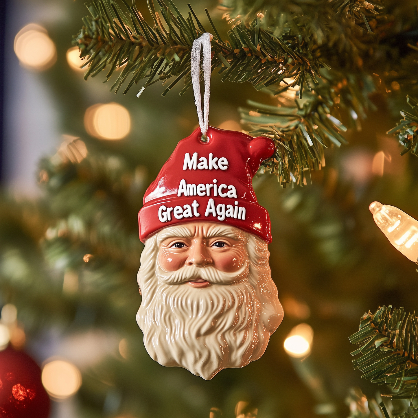 Santa Make America Great Again Mica Ornament GFTOTP1277