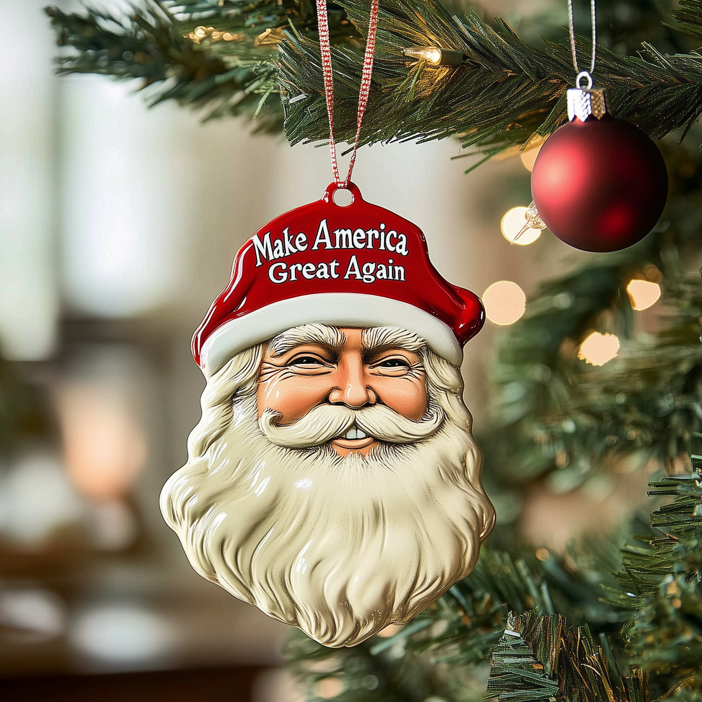 Santa Make America Great Again Mica Ornament GFTOTP1280