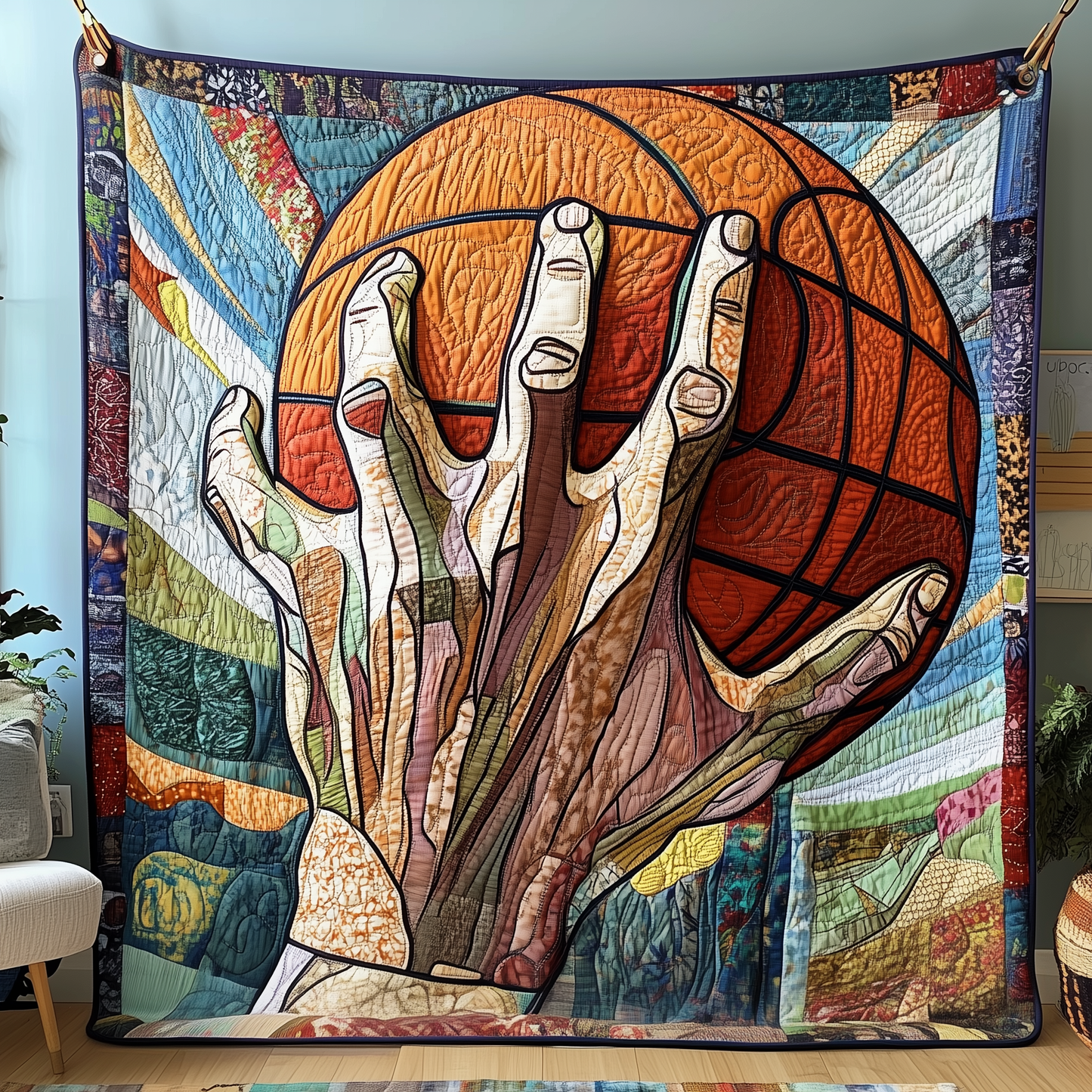 Basketball Never Stops Quilted Blanket GFTOTP1362