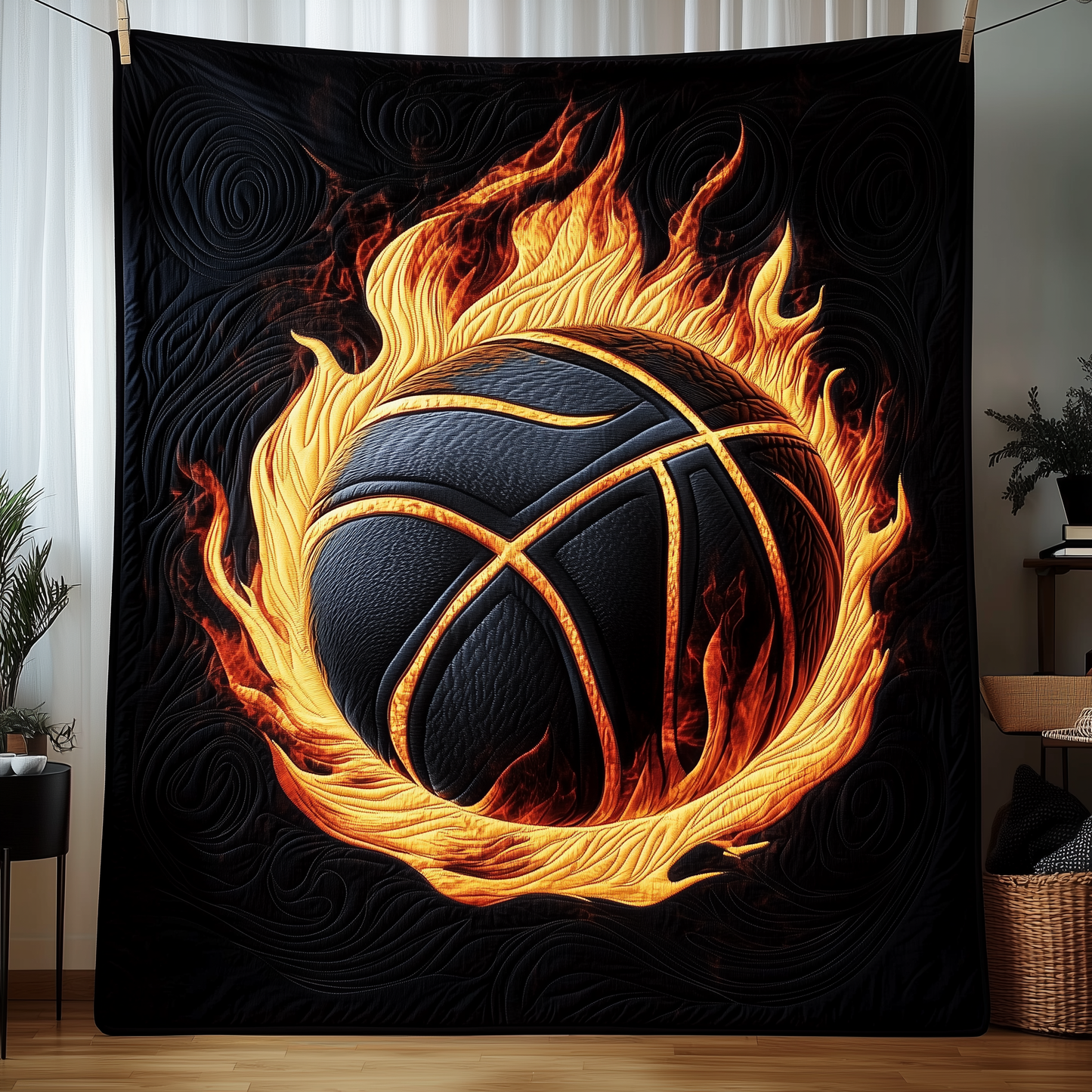 Basketball Never Stops Quilted Blanket GFTOTP1364