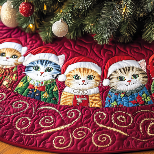 Christmas Cat Quilted Tree Skirt GFTOTP1478