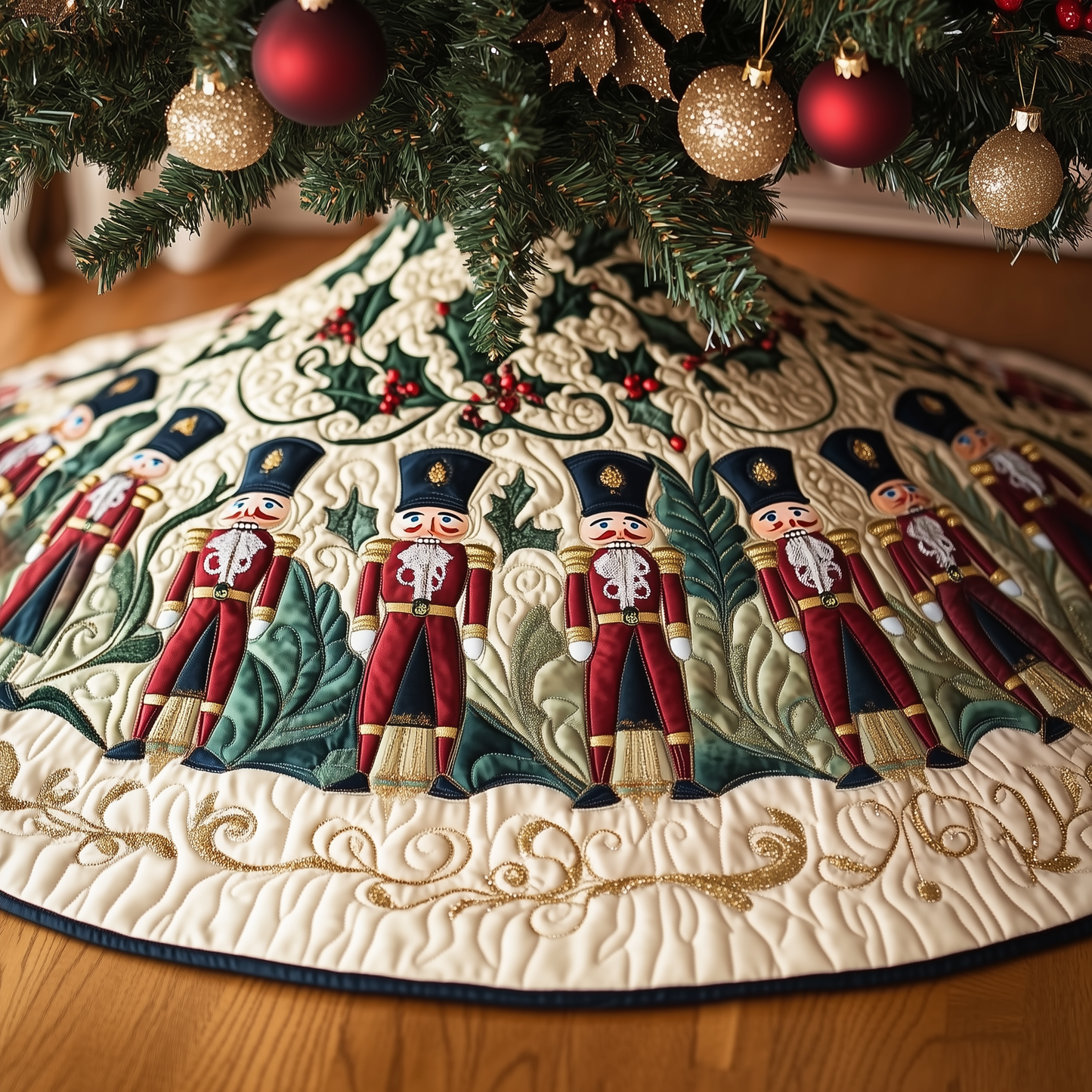 Christmas Nutcracker Quilted Tree Skirt GFTOTP150