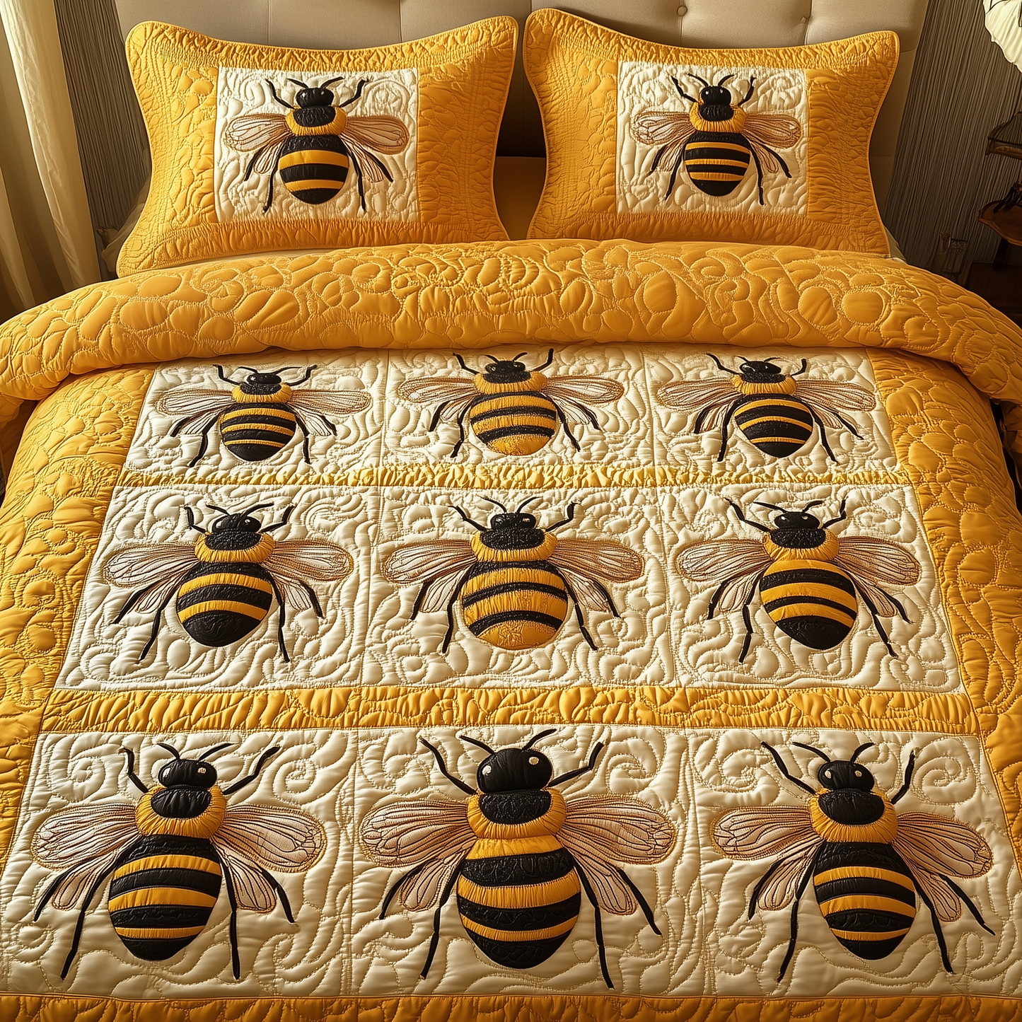 Bee 3-Piece Quilted Bedding Set GFTOTP1525