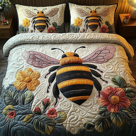 Bee 3-Piece Quilted Bedding Set GFTOTP1526