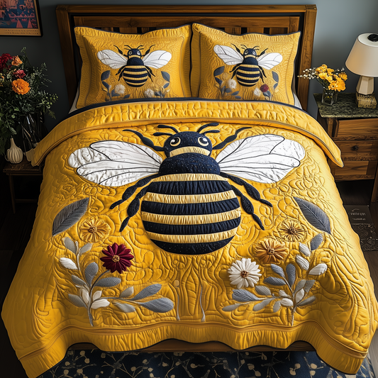 Bee 3-Piece Quilted Bedding Set GFTOTP1528