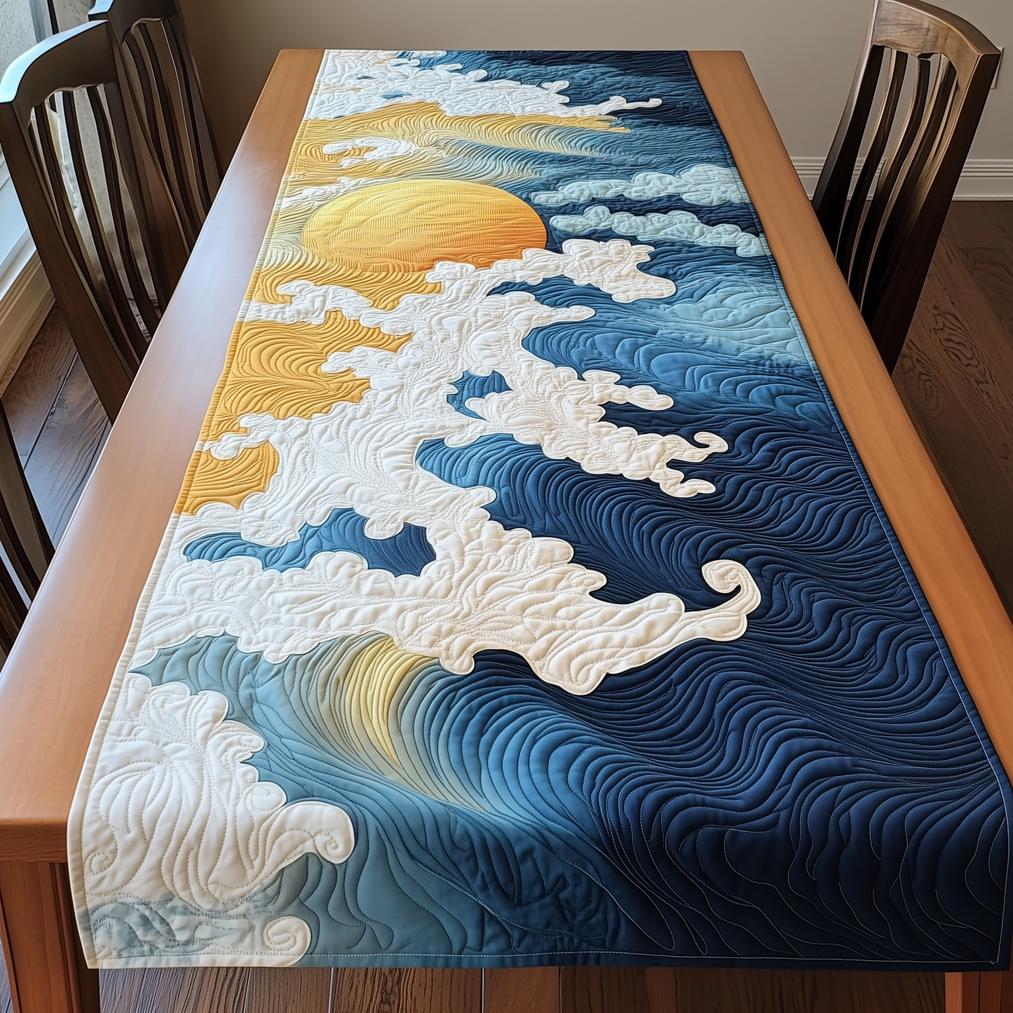 Sea Wave Quilted Table Runner GFTOTP161