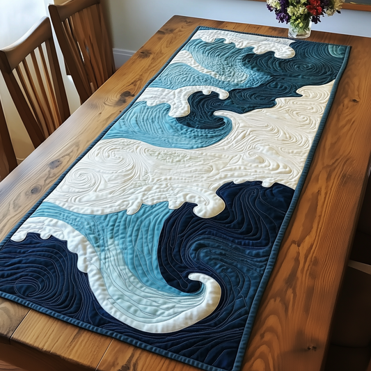 Sea Wave Quilted Table Runner GFTOTP164