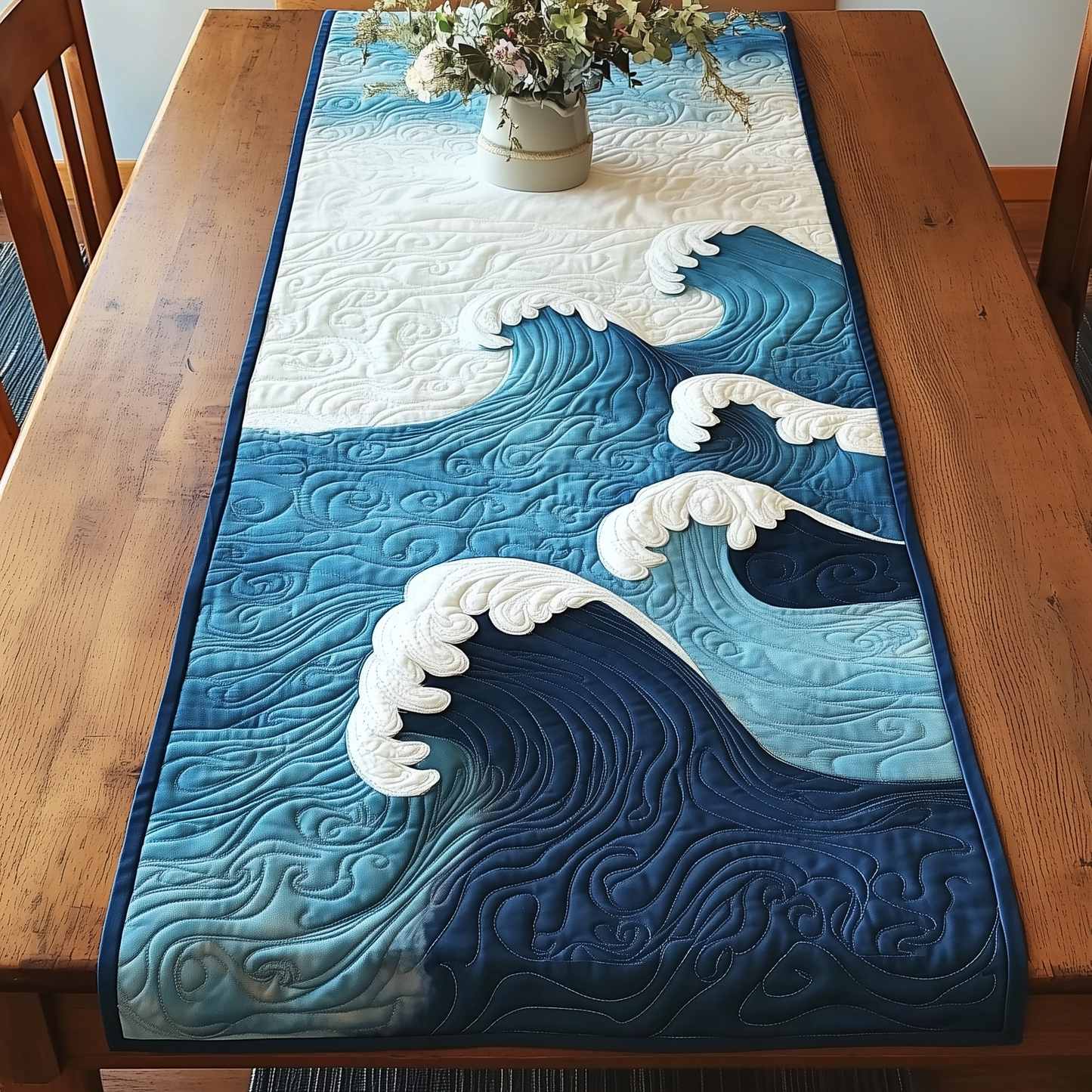 Sea Wave Quilted Table Runner GFTOTP165