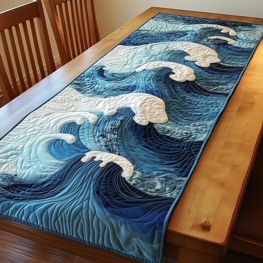 Sea Wave Quilted Table Runner GFTOTP166