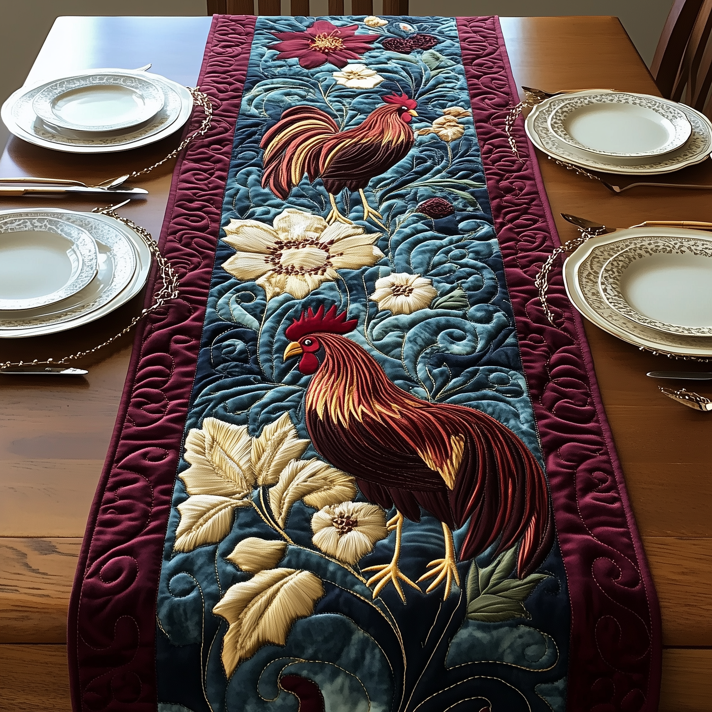 Chicken Quilted Table Runner GFTOTP209