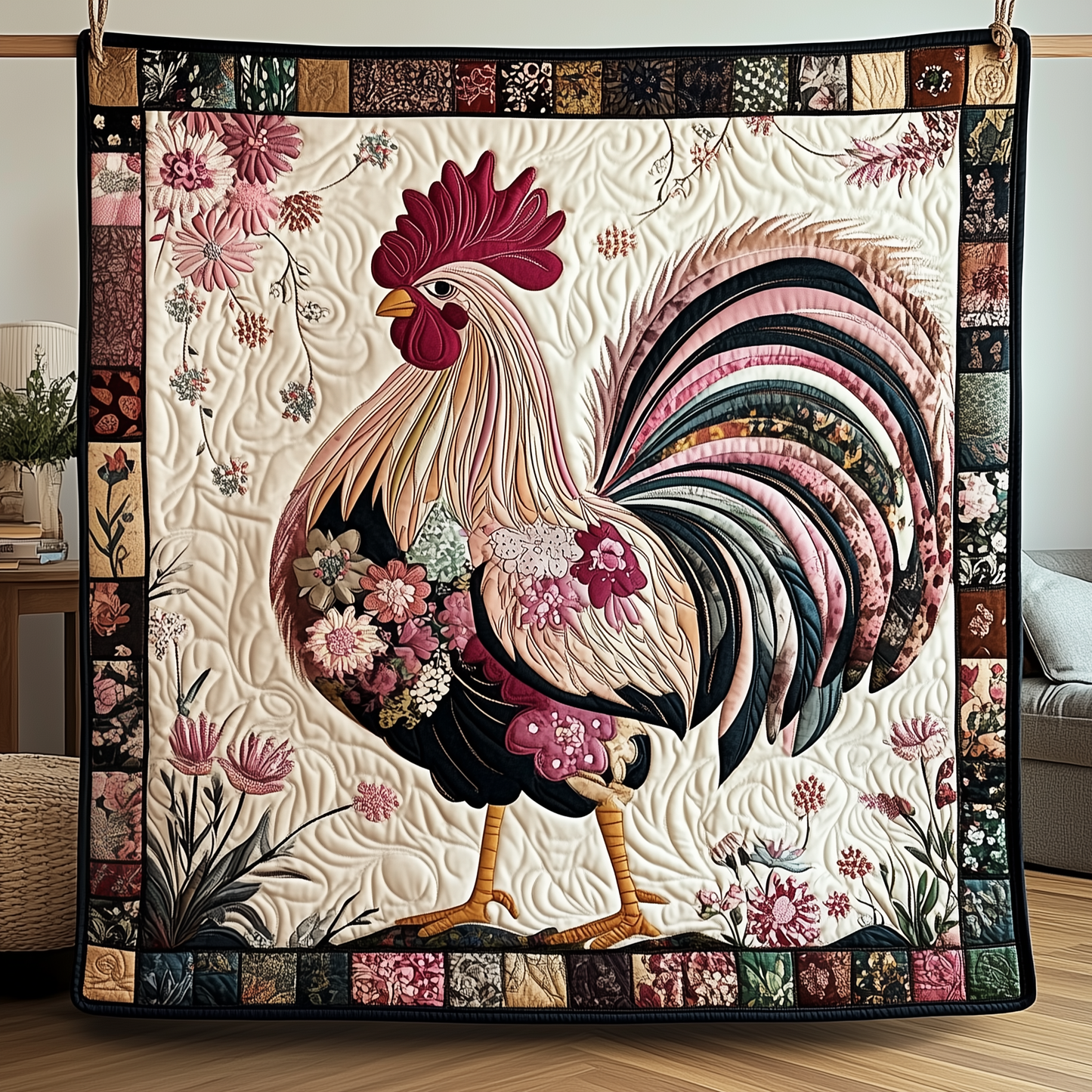 Pinky Chicken Quilted Blanket GFTOTP238