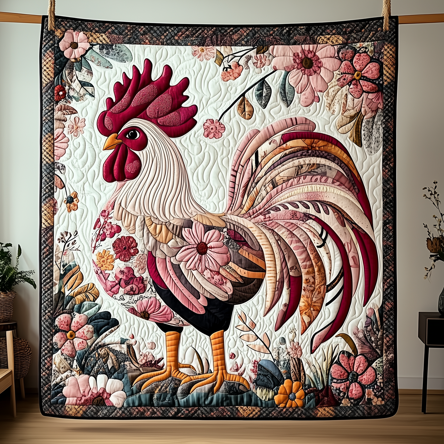 Pinky Chicken Quilted Blanket GFTOTP239