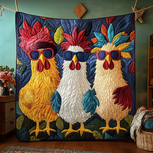 Whimsical Chicken Quilted Blanket GFTOTP242