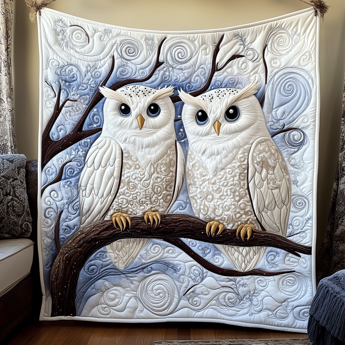 Snowy Owl Quilted Blanket GFTOTP248