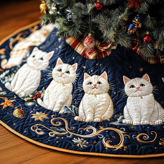 Joyful Cat Quilted Tree Skirt GFTOTP352