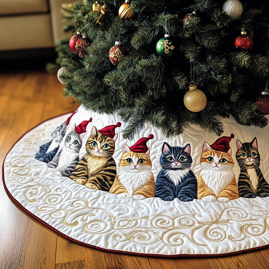 Joyful Cat Quilted Tree Skirt GFTOTP359