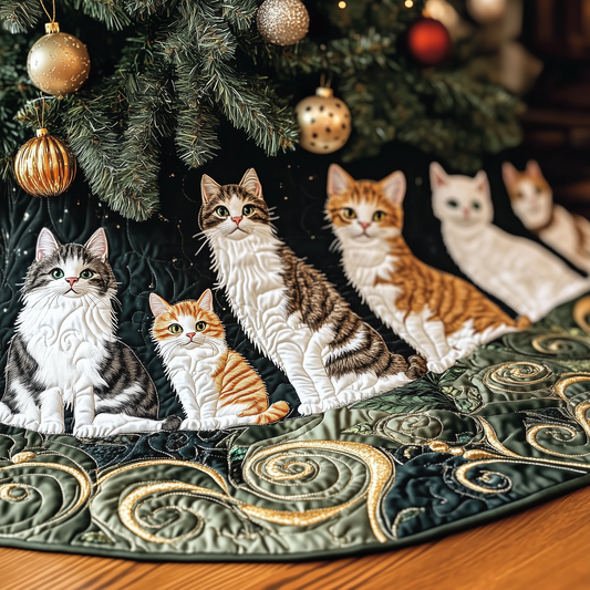 Joyful Cat Quilted Tree Skirt GFTOTP360