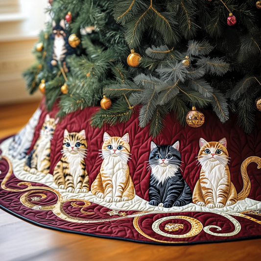 Joyful Cat Quilted Tree Skirt GFTOTP361