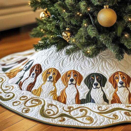 Christmas Beagle Quilted Tree Skirt GFTOTP387