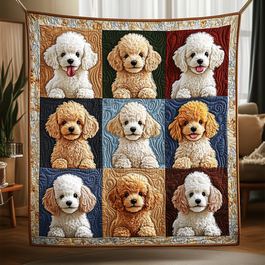 Adorable Poodle Quilted Blanket GFTOTP406