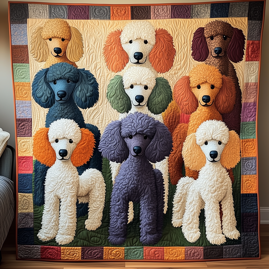 Whimsical Poodle Quilted Blanket GFTOTP411