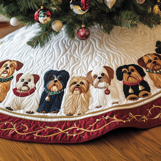 Adorable Yorkshire Terrier Quilted Tree Skirt GFTOTP455